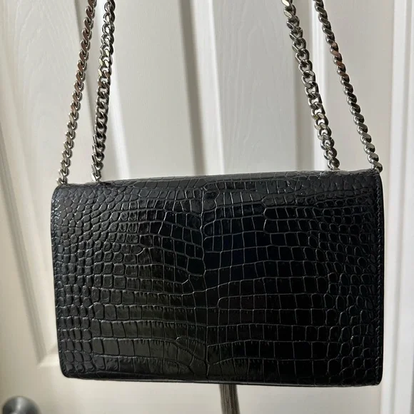 SOLD - Saint Laurent Embossed Tassel Kate Monogram Bag - Picture 4 of 5